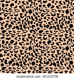 Leopard animal print seamless vector pattern