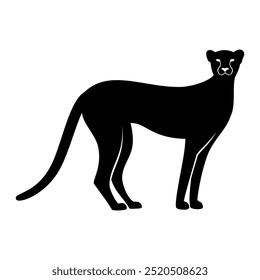 Silueta de animal leopardo. Imagen de Vector