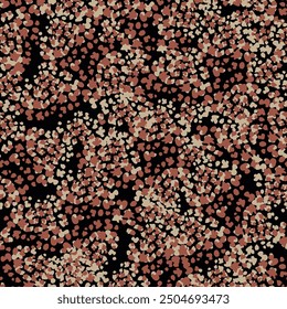 Leopard animal skin abstract seamless motif pattern illustration. Fabric texture fur leather of wild safari jaguar panther. Brown vintage colors.