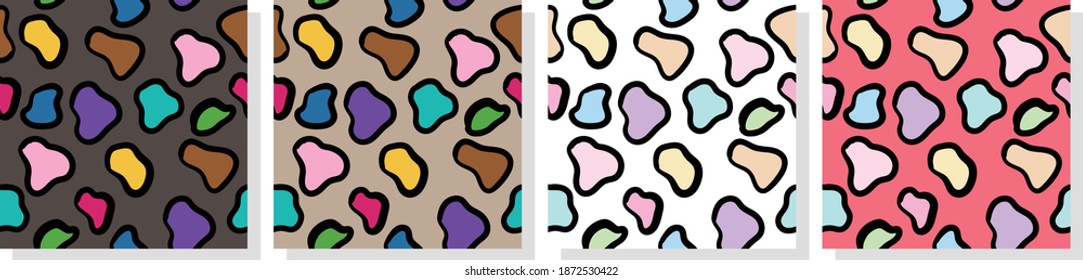 Leopard animal skin pattern seamless illustration