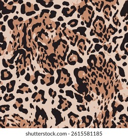Leopard animal skin pattern for textile print for fabric, seamless pattern, fashionable jacket print