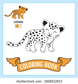 Leopard Animals Coloring Page Book Worksheet Jaguar