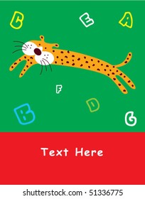 leopard baby arrival greeting tag