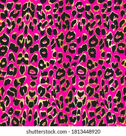 Leopard background. Seamless pattern.Animal print. 