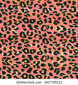 Leopard background. Seamless pattern.Animal print. 
