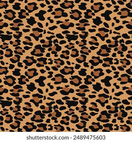 
leopard background vector illustration seamless wild cat print, fashion design