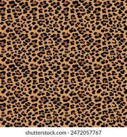 
fondo de leopardo textura de piel de Vector patrón sin fisuras, elegante impresión moderna de moda