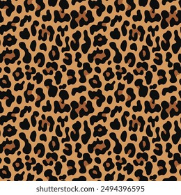 leopard background vector seamless texture, animal print with spots