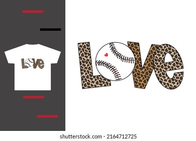 Leopard baseball mom t shirt design