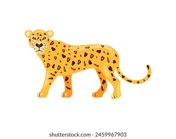 leopard beast cartoon isolated design