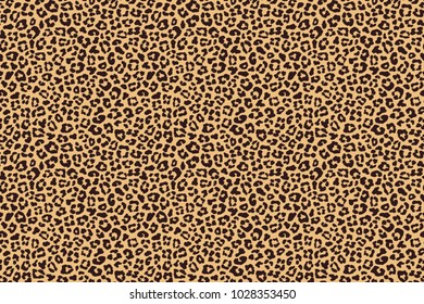 Leopard beige brown fur texture. Vector