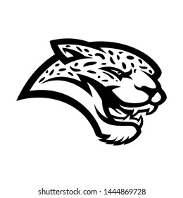 Leopard black and white logo template