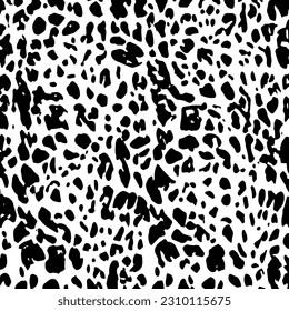 Leopard bold round motif pattern. Leopard skin design for fabric processing industry