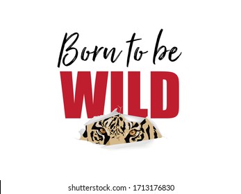 Leopard Born to be Wild Poster Design. 