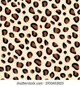 Leopard brown pattern design, vector illustration background