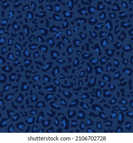 Leopard camouflage in blue. Vector.