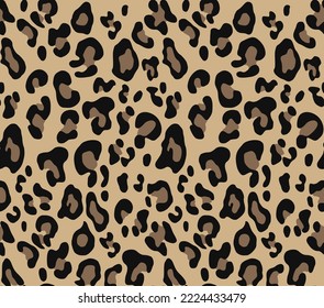 
Patrón de camuflaje de leopardo, huella sin costura animal, piel de gato. moda textual