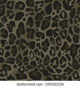 Leopard camouflage seamless pattern. Green. Modern design. Army background. Pattern. Print.