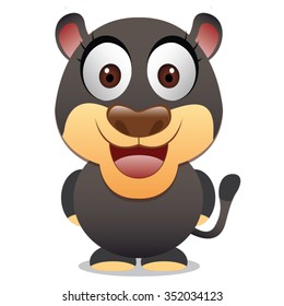 Leopard Cartoon - Dark friendly Animal