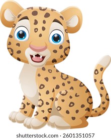 Leopard cartoon isolated on white background