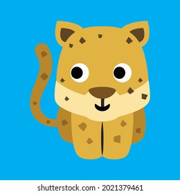 Leopard cartoon vector design template