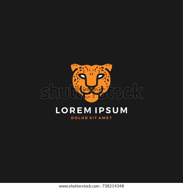 Leopard Cheetah Head Logo Vector Icon Stock Vector (Royalty Free ...