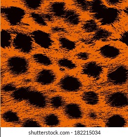 Leopard / cheetah skin seamless pattern, animal background, vector illustration