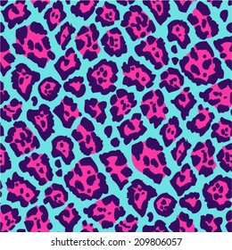 Leopard / cheetah skin seamless pattern, abstract animal background, vector illustration