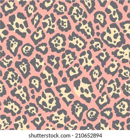 Leopard / cheetah skin seamless pattern, pastel colours, trendy animal background, vector illustration