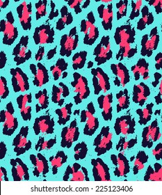 Leopard / cheetah skin seamless pattern, abstract animal background, vector illustration