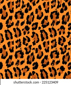 Leopard / cheetah skin seamless pattern, abstract animal background, vector illustration