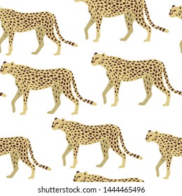 Leopard, Cheetah Surface Pattern, Panther on White Repeat Pattern for Textile Design, Fabric Printing, Stationary, Packaging, Wallpaper  or Background
