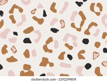 Leopard, Cheetah Texture Pattern. Trendy Abstract Background For Fashion, Fabric, Wallpaper, Print. Vector Illustration.