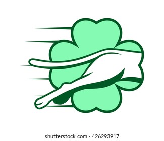 leopard cheetah tiger jaguar beast animal image vector foot clover