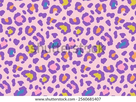 Leopard, Cheetah, wild animals print, seamless pattern design. Leopards skin pattern textile colorful design. Vector illustration