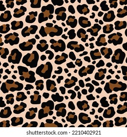 Patrón de leopardo clásico sin costuras. La textura natural de diseño. Resumen del fondo vectorial.