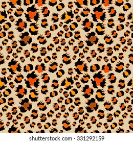 Leopard classical seamless pattern. Safari textile design collection. Spots on white. Backgrounds & textures shop.