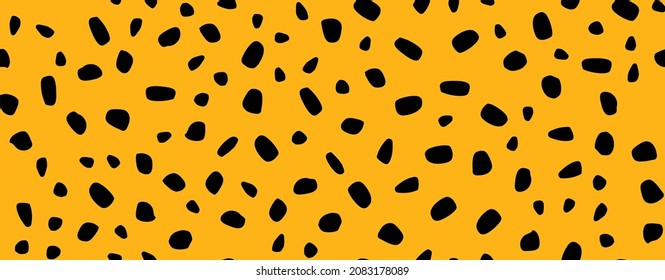 Leopard Cobble. Vector Wall Stone. Seamless Cheetah Stone. Cheetah Polkadot. Small Cobblestone Circle. Abstract Cobble Texture. Black Random Polka Background. Irregular Random Dot. Oval Round Pattern