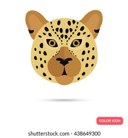 Leopard color flat icon