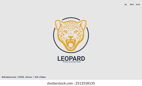 Leopard colorful logo design vector illustration 