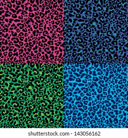 Leopard colorful pattern, repeating background