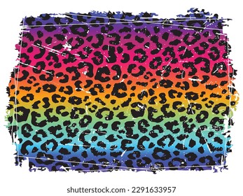 Leopard colorful texture Background Vector File