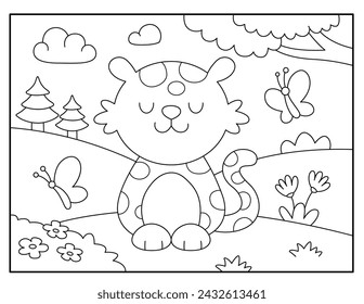 Leopard coloring pages for kids