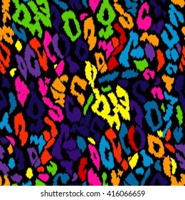 Leopard colors skin seamless pattern