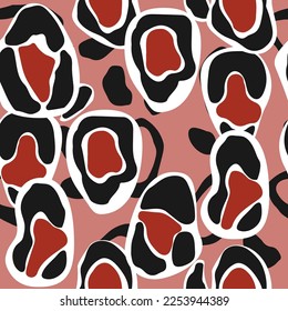 Leopard Creative Vector Seamless Pattern. Acrylic Jaguar Dyed Design. Gepard Brush Print. Abstract Ink Safari Texture.