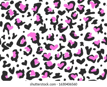 leopard cute fun trendy seamless pattern