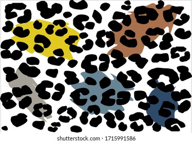 leopard design colorful design vector yellow wild funny leopard  vector design ilustration stationary,phonecase,