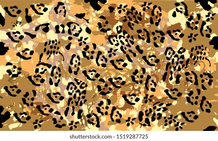 Leopard design for pattern, texture, background. Colorful Leopard skin texture.Seamless pattern.