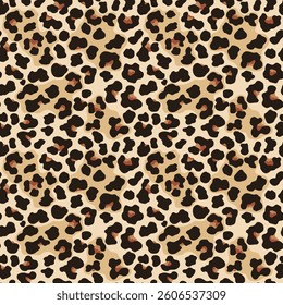 
leopard design seamless print, stylish pattern with spots, vector illustration
