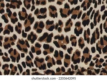 leopard design vector hand drawn 
 seamless repeating 